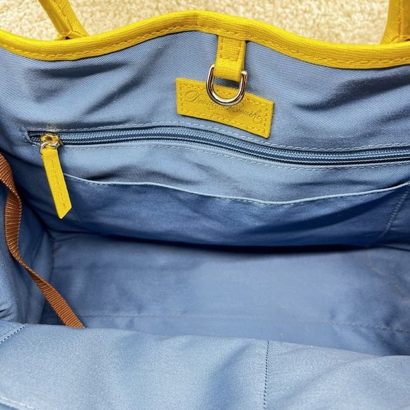 Dooney & Bourke Lemon Lime Large Coated Canvas Saffiano Trim Shopper Tote - Picture 4 of 11